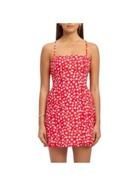 Princess Polly Mini Red Floral Dress 2